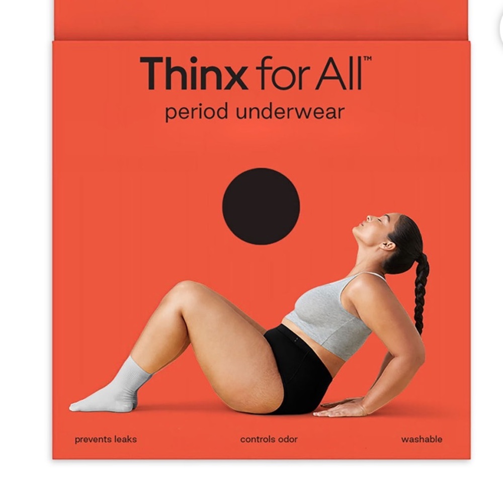 Thinx For All Women's Hi-Waist Period Underwear Super Absorbency Black XL